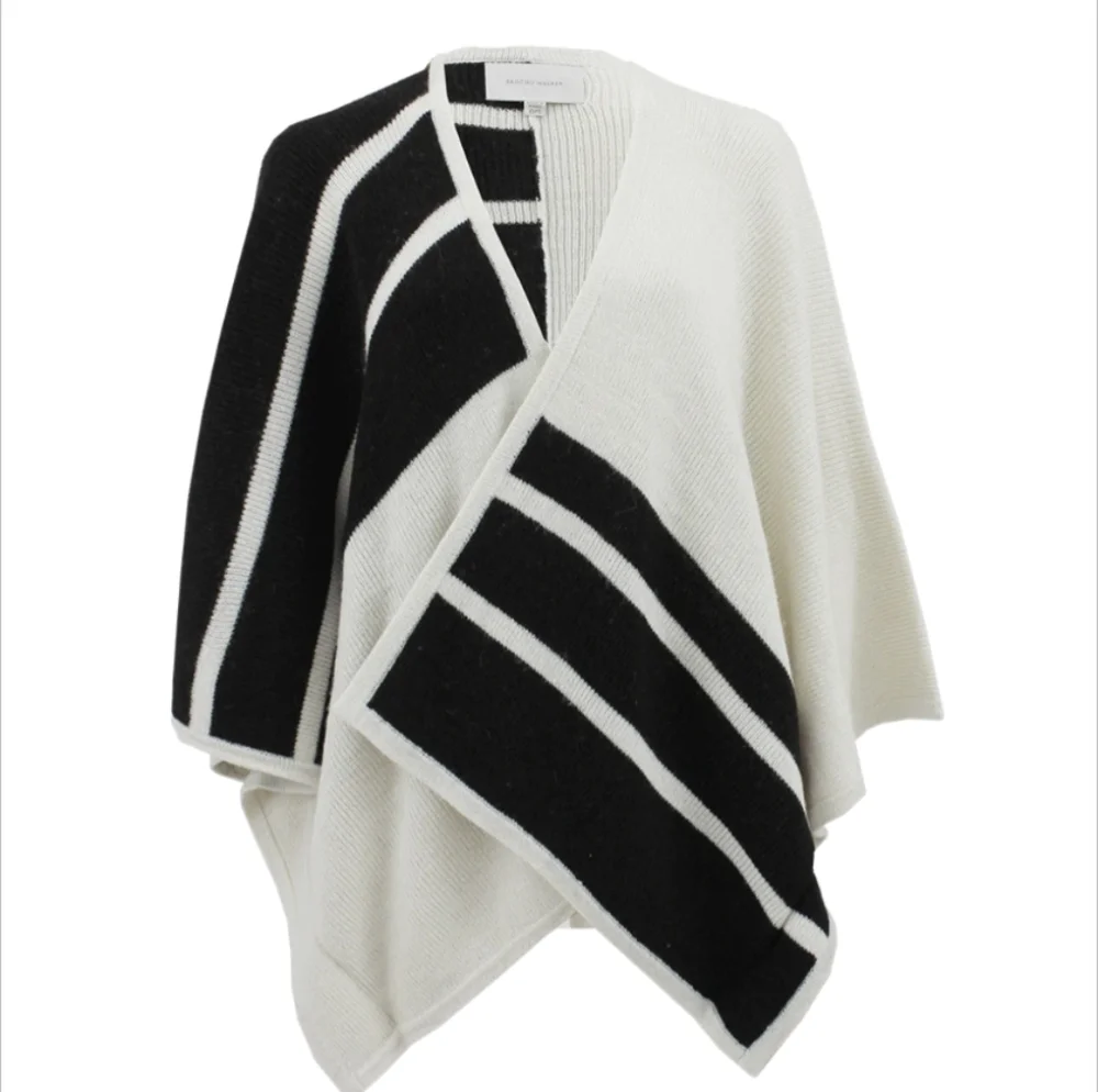 Brochu Walker*Revolve* Drape Front City Knit Alpaca Poncho O/S fits all - Picture 3 of 7